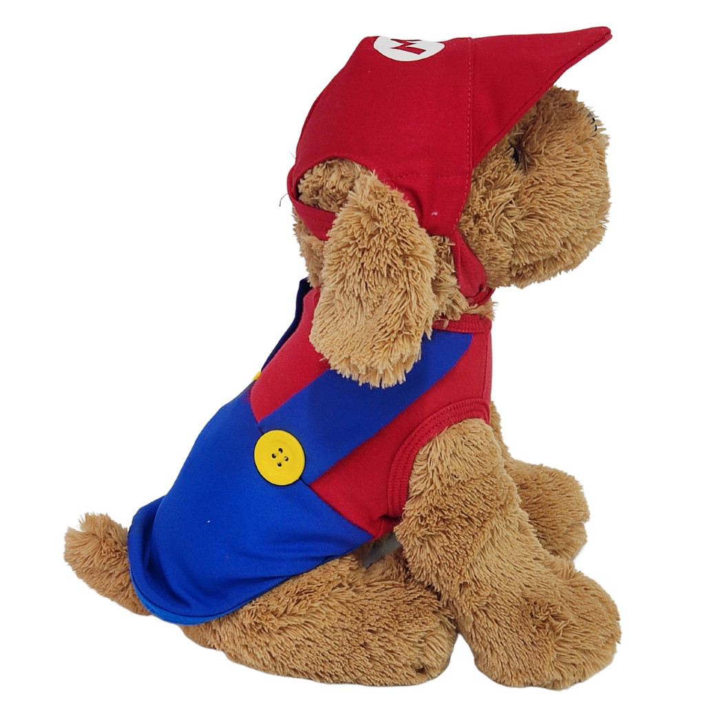 Roupa pet  - Roupinha Pet Super Marcio Fantasia Personagem Chapeu Boné Cachorro Carnaval em Oferta na Shopee