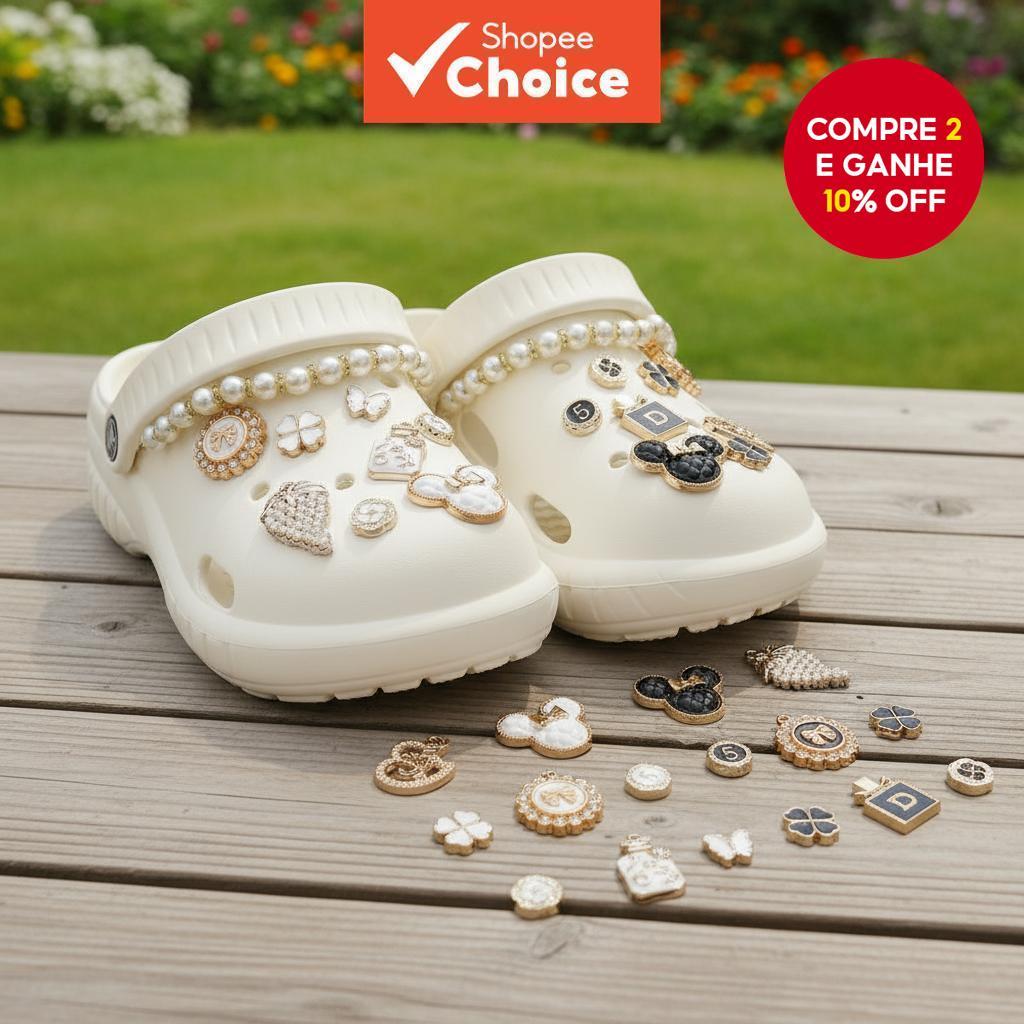 18PCS Correntes de Encantos para Sapatos para Crocs, Acessórios de Clipes de Bota para Crianças DIY para Mulheres e