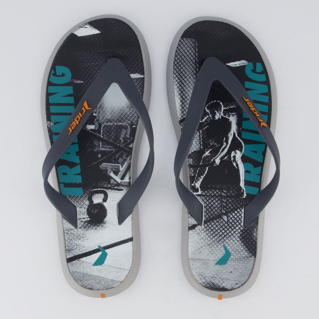 Chinelo Rider R1 Sport Cinza e Preto em Oferta na Shopee