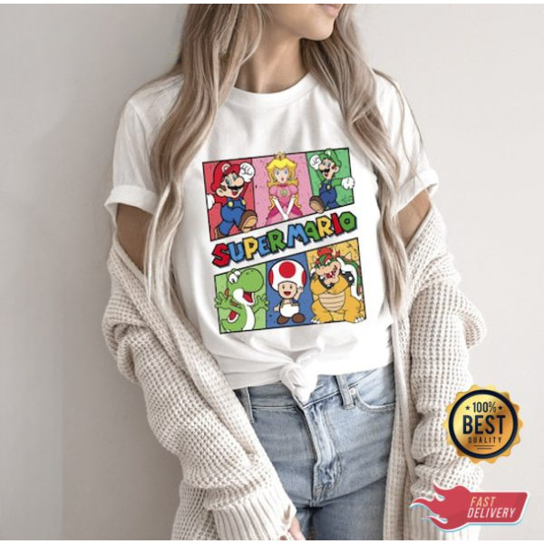 [Camiseta Premium Algodão Puro]LA Camiseta Unissex de Algodão Puro Preta Básica Estampada com Imagens dos Personagens do