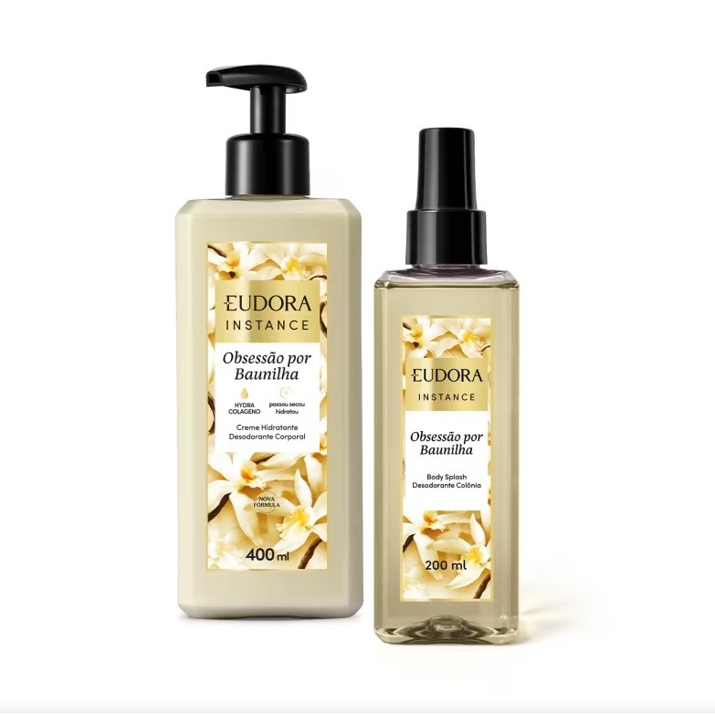 Kit Obsessão por Baunilha Hidratante 400ml+Body Splash 200ml