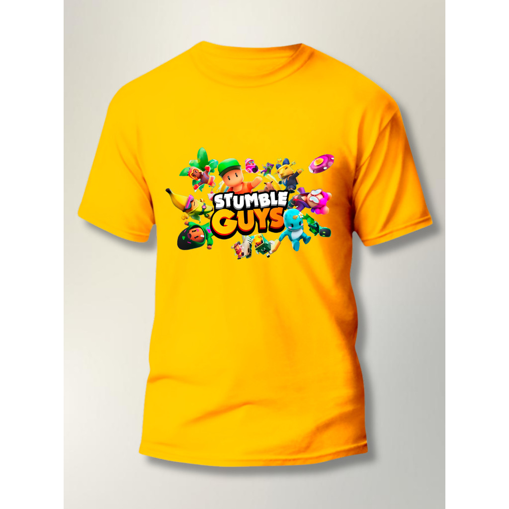 Camiseta Infantil Juvenil Stumble Guys Jogo Camisa Blusa T-shirt Unissex