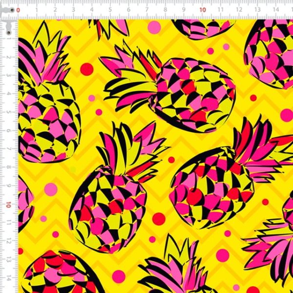 Sarja Impermeável Abacaxi Pink 100% Algodão Quilting Qualidade Superior Bolsas Luxo Confecção Fina
