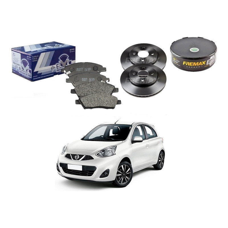 Kit Disco Pastilha Freio Dianteiro March 1.0 1.6 2015 A 2019