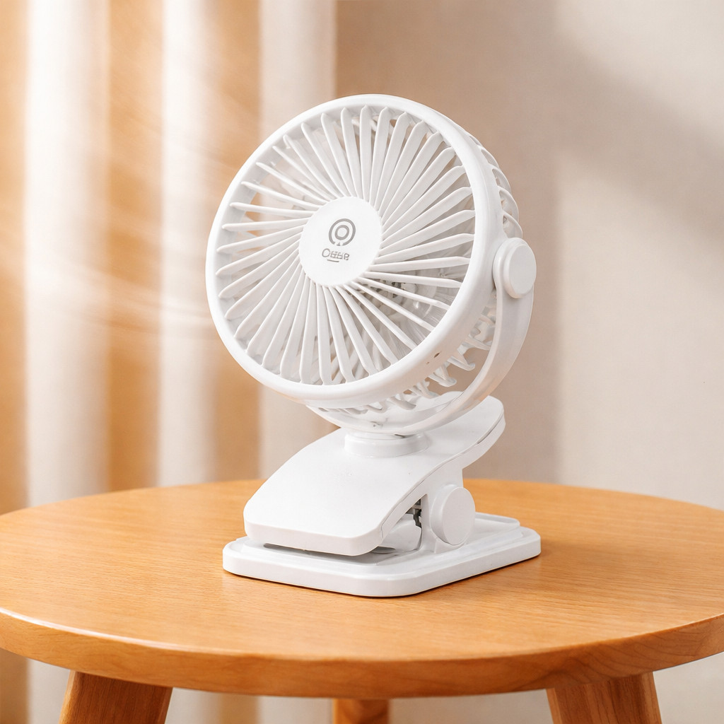Ventilador Portátil Clip para Mesa Recarregável 3 Velocidades Silencioso Compacto em Oferta na Shopee
