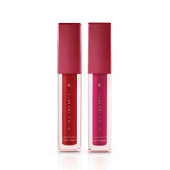 Combo Batom Líquido Niina Secrets Skinny Matte: Vermelho Hibisco 5ml + Pink Peônia 5ml