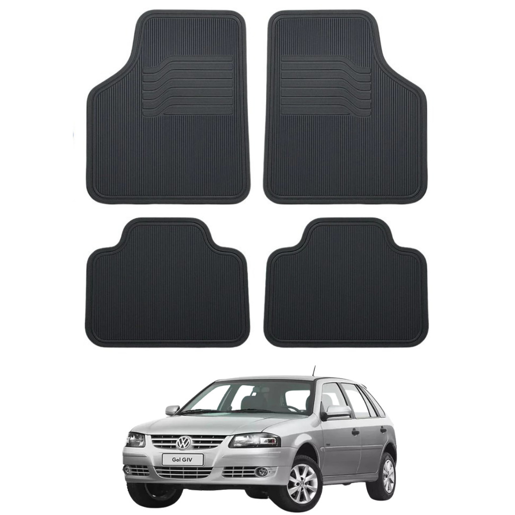 Kit Jogo Tapete Volkswagen Borracha Automotivo Impermeável Carro Antiderrapante