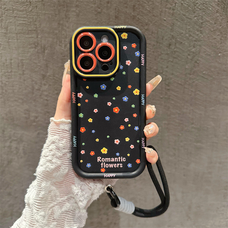 Capa para celular flores coloridas adequada para SAMSUNG A55 A52 A73 A34 A31 A25 A20S A16 A11 A02SCapa desili cone macia