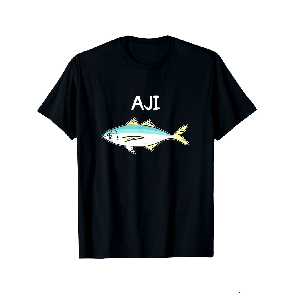 Camiseta Unissex Oversized Camiseta Masculina Horse Mackerel Peixe Pesca Mar Sushi Hobby Divertido Estampado Confortável