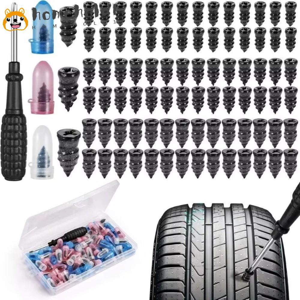 HOMEUVOE 20/40PCS Kit De Unhas Para Reparo De Pneus A Vácuo De Carro , Kits De Borracha