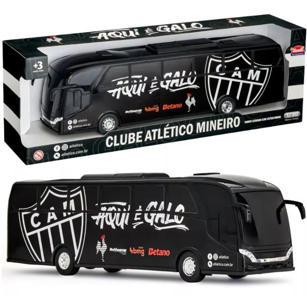 Brinquedo Ônibus Oficial Atletico MG – Miniatura Escala 1:30 (43 cm)