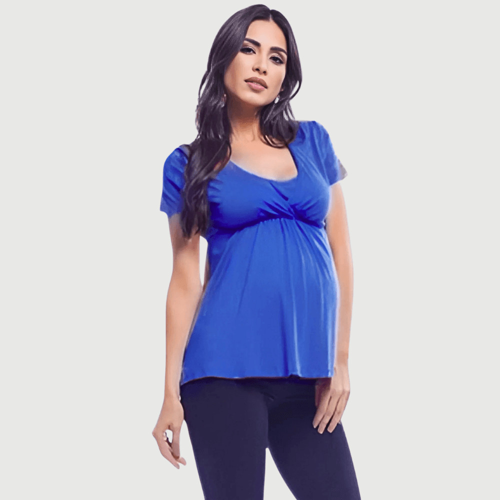 Blusa Gestante Amamentação Thirty Azul