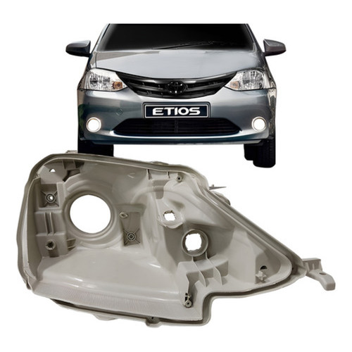 Carcaça Farol Etios 2013 2014 2015 2016 2017 Cinza Reparo