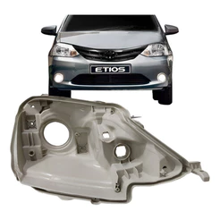 Carcaça Farol Etios 2013 2014 2015 2016 2017 Cinza Reparo