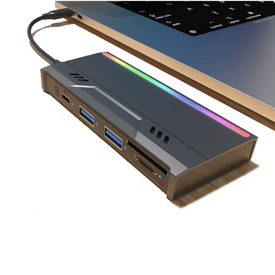 Case SSD M.2 NVMe Leitor SD TF USB Hub Knup KP-HD838