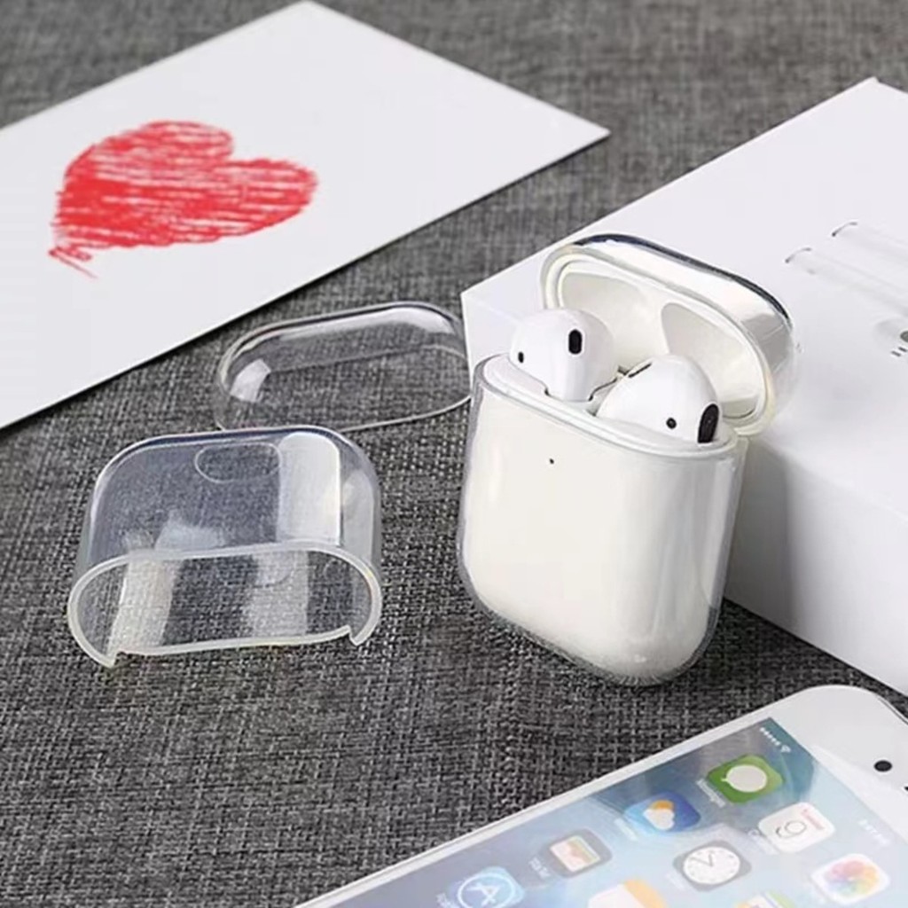 Case de Acrílico compativel AirPods 4 Pro 2 1 3 Capa Rígida Anti Amarelamento Cristal Premium Qualidade Premium
