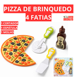 Kit Comidinha Infantil Pizza – 7 Peças com Acessórios e 4 Pedaços para Brincar em Oferta na Shopee