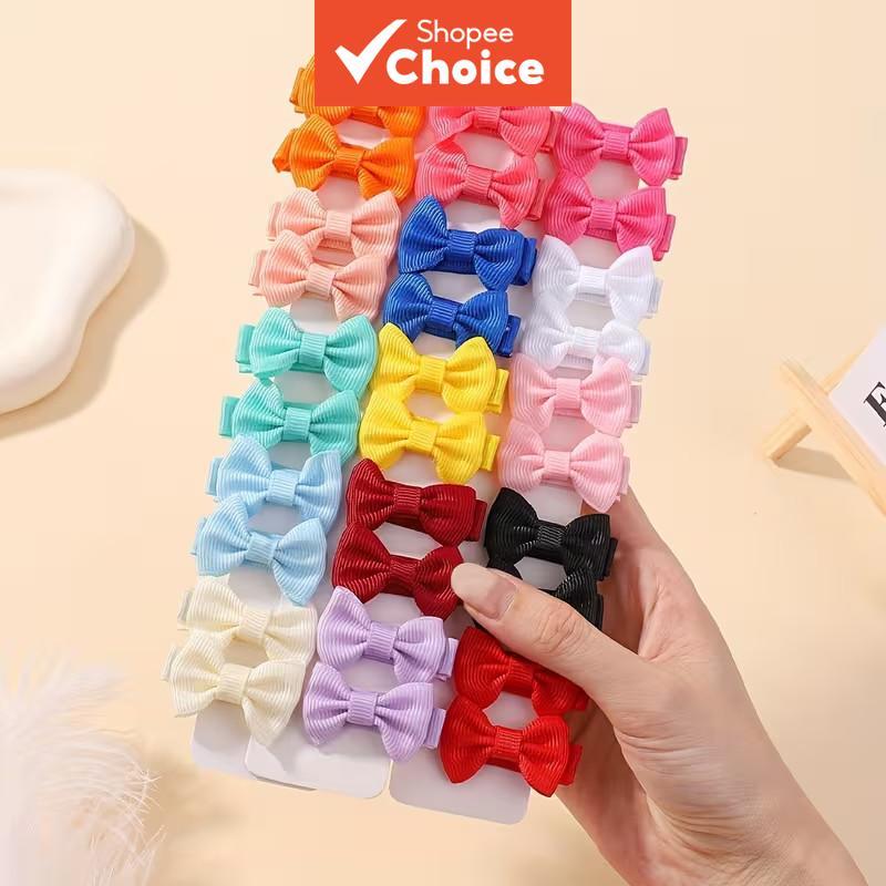 Bonito 1.5'Mini Tecido Grampos De Cabelo Para Meninas Dopamina Cor Headwear Criança Acessórios O Do Bebê Laço