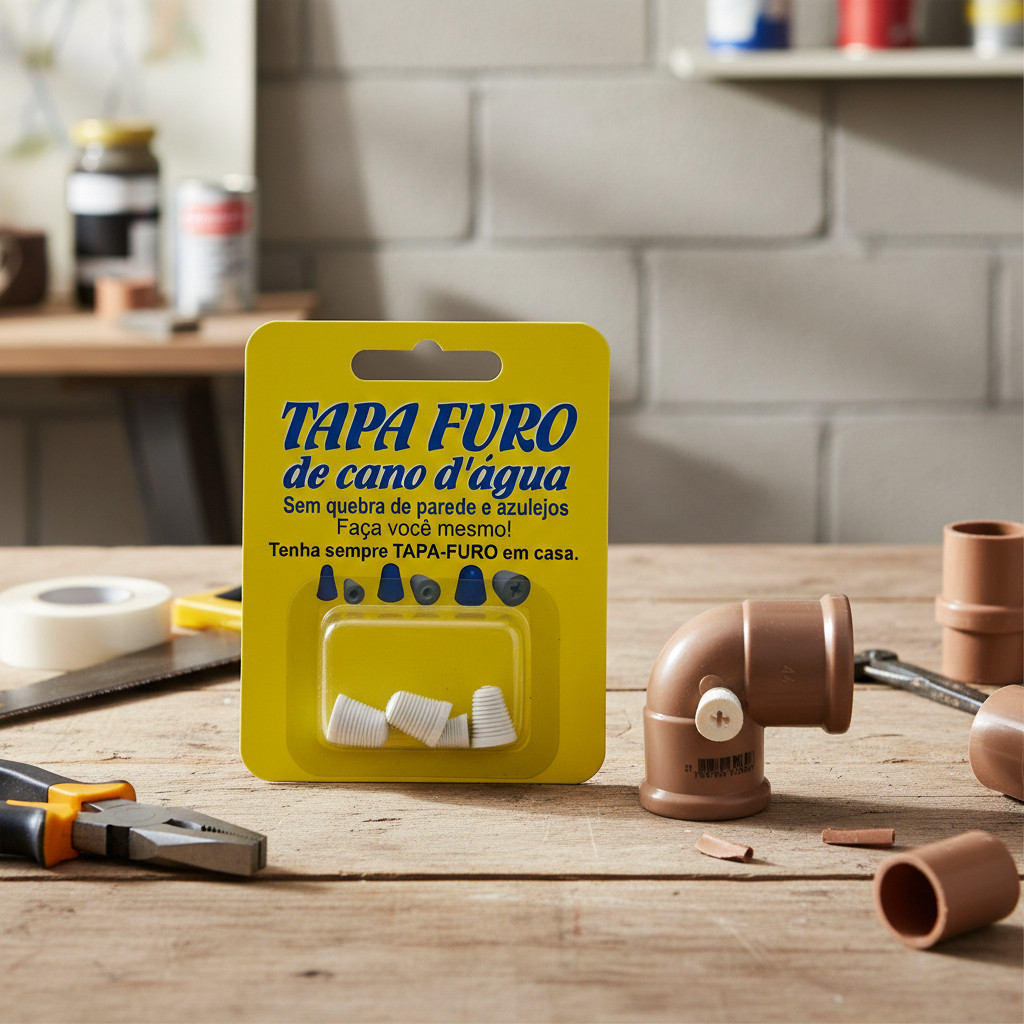 Tapa Furo De Cano Agua Sem Quebrar Parede Veda Remendo Tampa