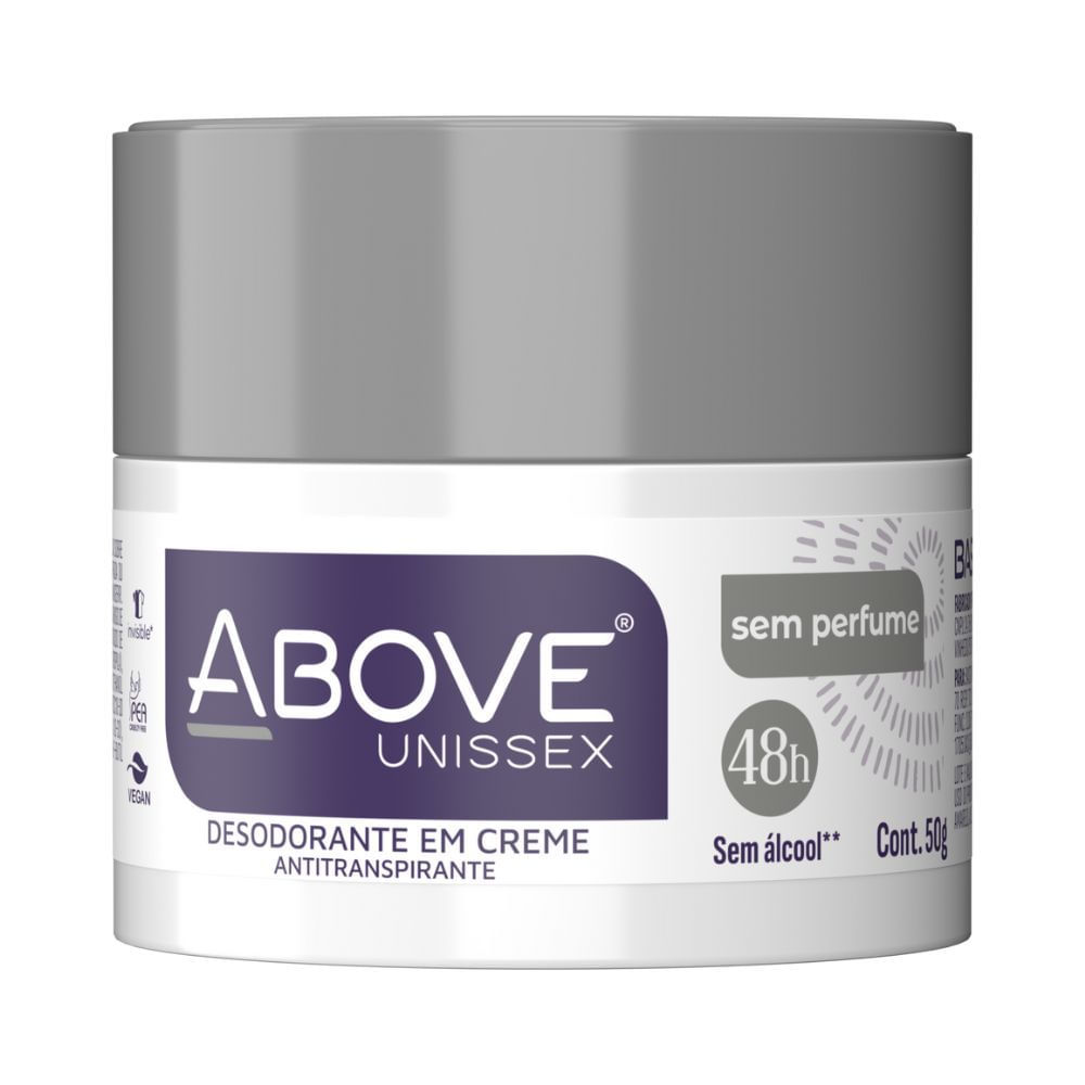 Desodorante Creme Invisible sem Perfume Above 50g