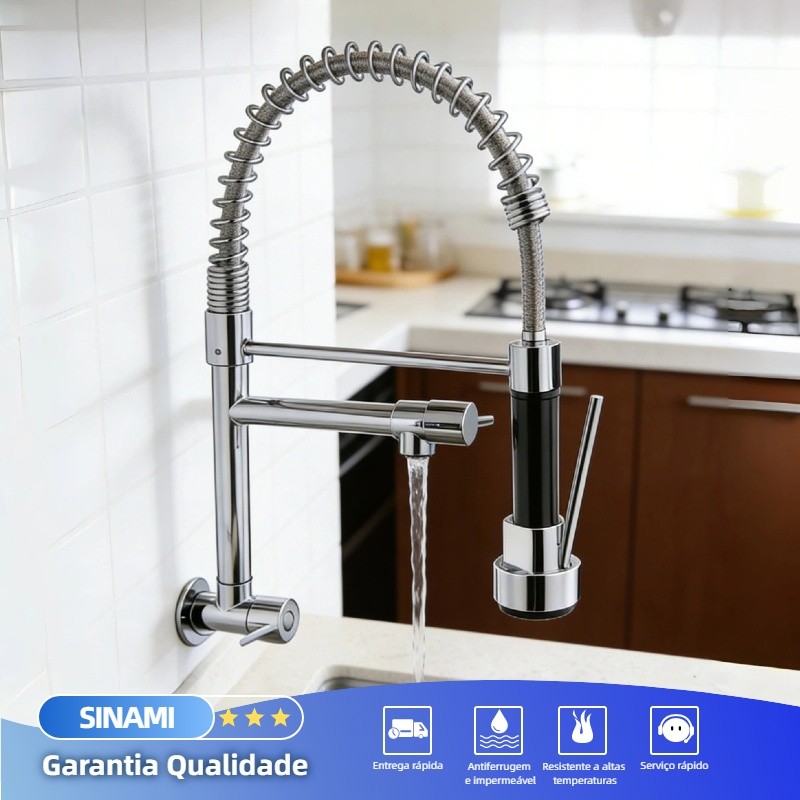 Torneira De Cozinha Gourmet Com Mesa Removível/Pulverizador De Parede