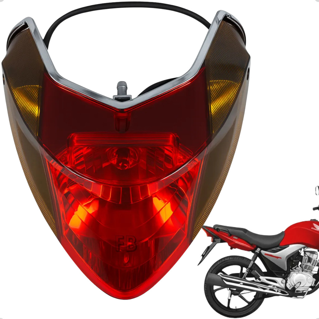 Lanterna Traseira Cg Titan Fan Mix 2009 A 2013 C/chicote em Oferta na Shopee