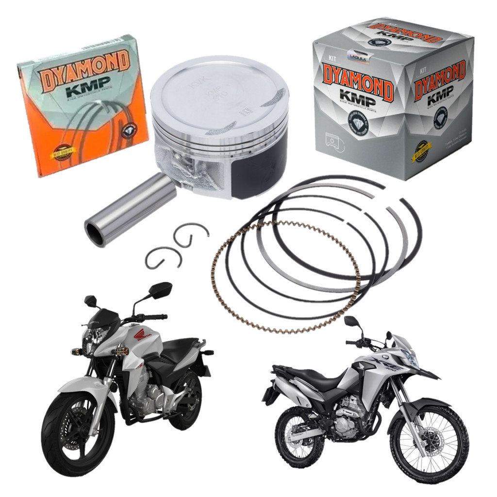 Kit Pistão Anéis Cb 300r Xre 300 Std 025 050 075 100 Dyamond