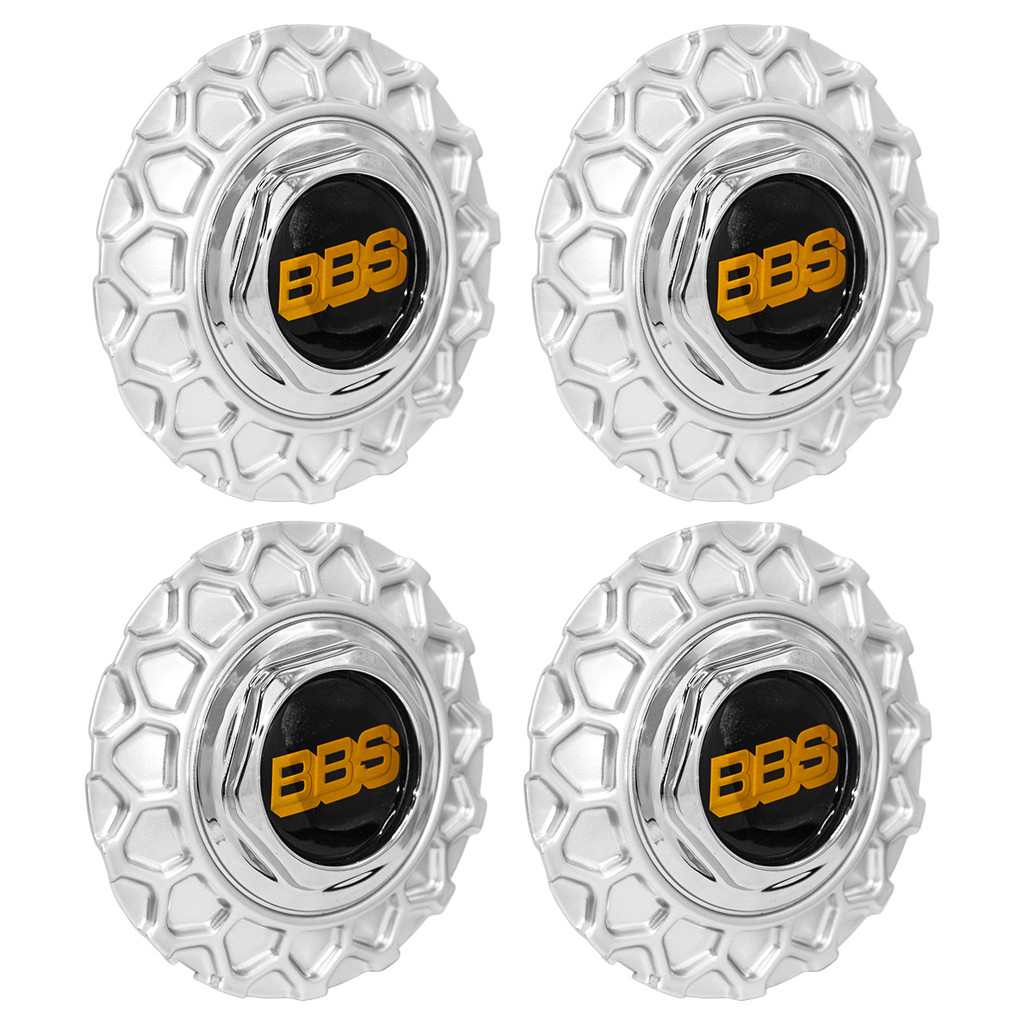 Jogo Calota Meio Roda Nova Brw-900 Prata c/ Emblema BBS