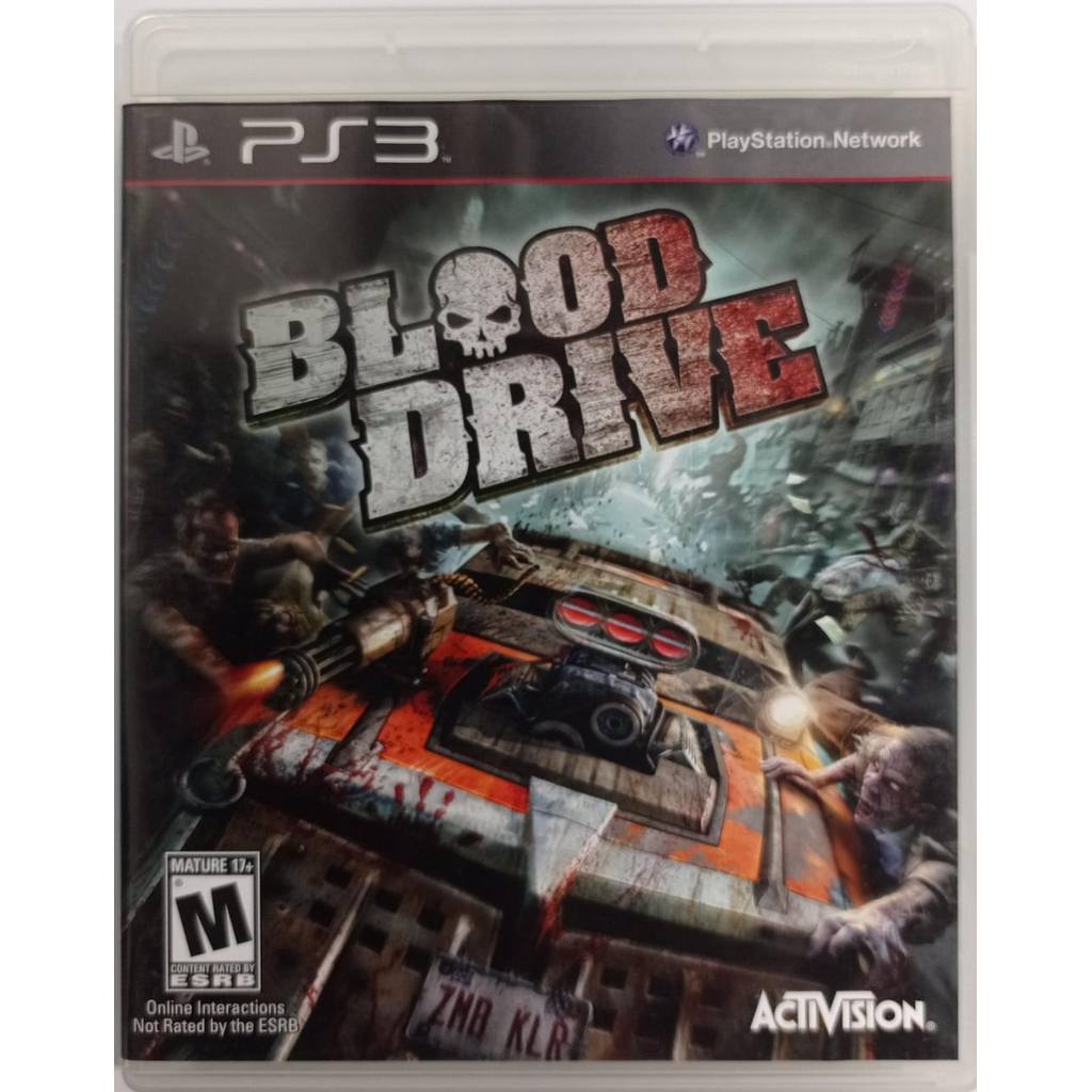 BLOOD DRIVE JOGO PS3 FÍSICO USADO COM MANUAL