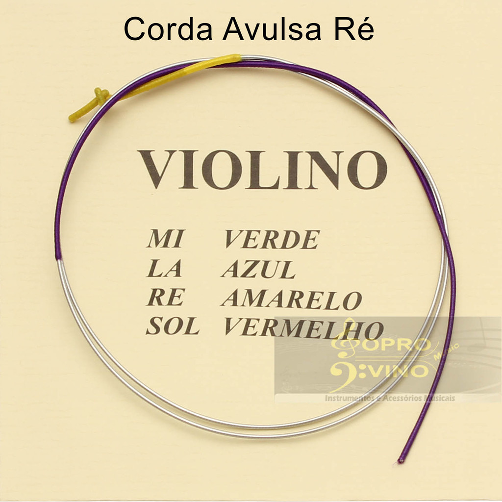 Corda Ré Avulsa Violino Mauro Calixto Tradicional 3º Corda