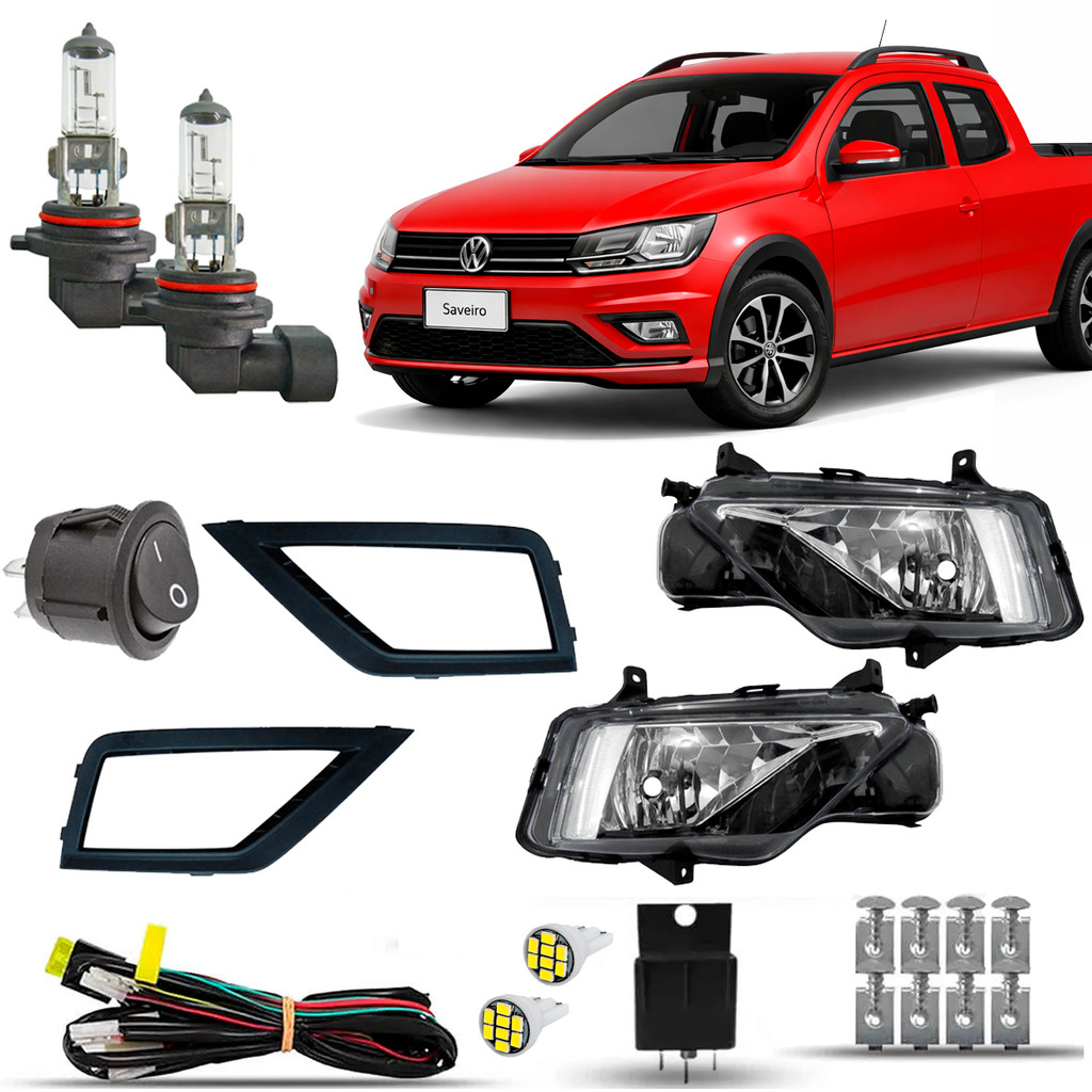 Kit Farol De Milha Neblina Auxiliar Cibie Farolete Completo Saveiro Robust G7 2017 2018 19 20 21 22 Gol G8 Voyage G8 em Oferta na Shopee