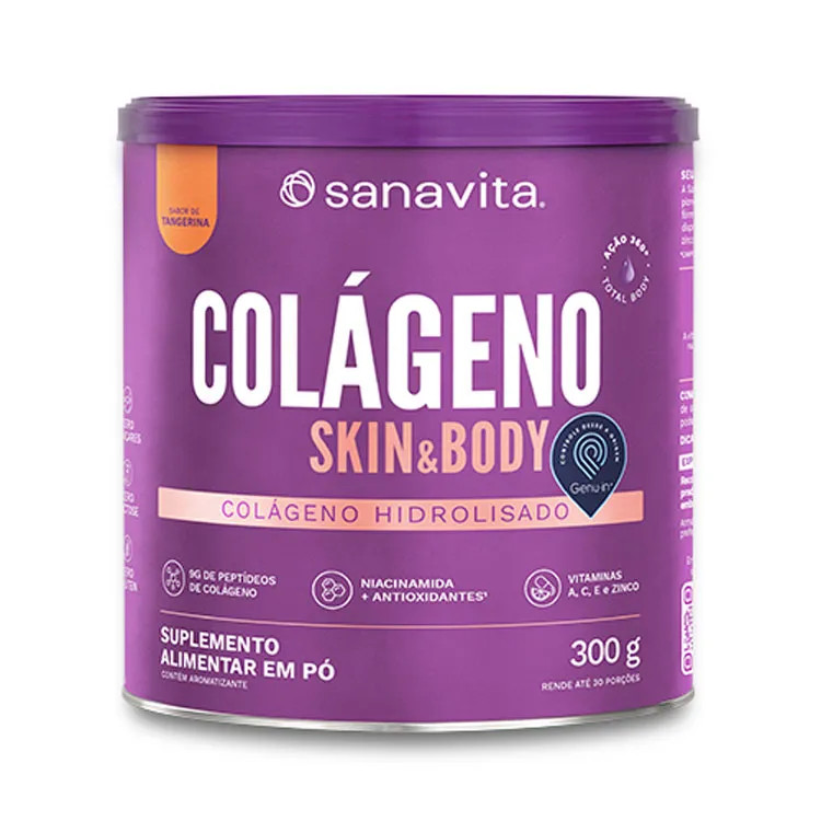 Colageno Skin Tangerina 300g - Sanavita em Oferta na Shopee