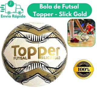 Bola Topper Original Slick Gold Futsal Profissional De Quadra Salão Praia Campo