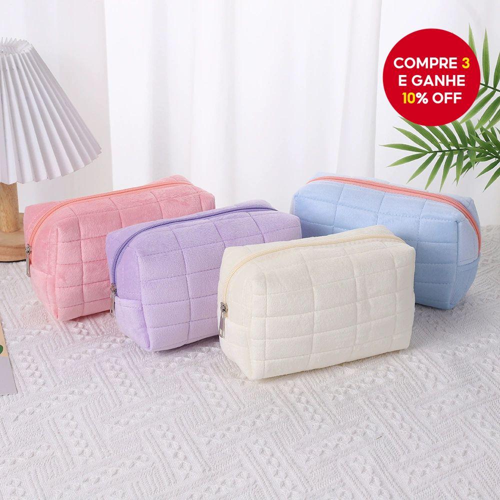 Bolsa De Armazenamento De Maquiagem Portátil De Grande Capacidade Couro Camurça De Alta Qualidade