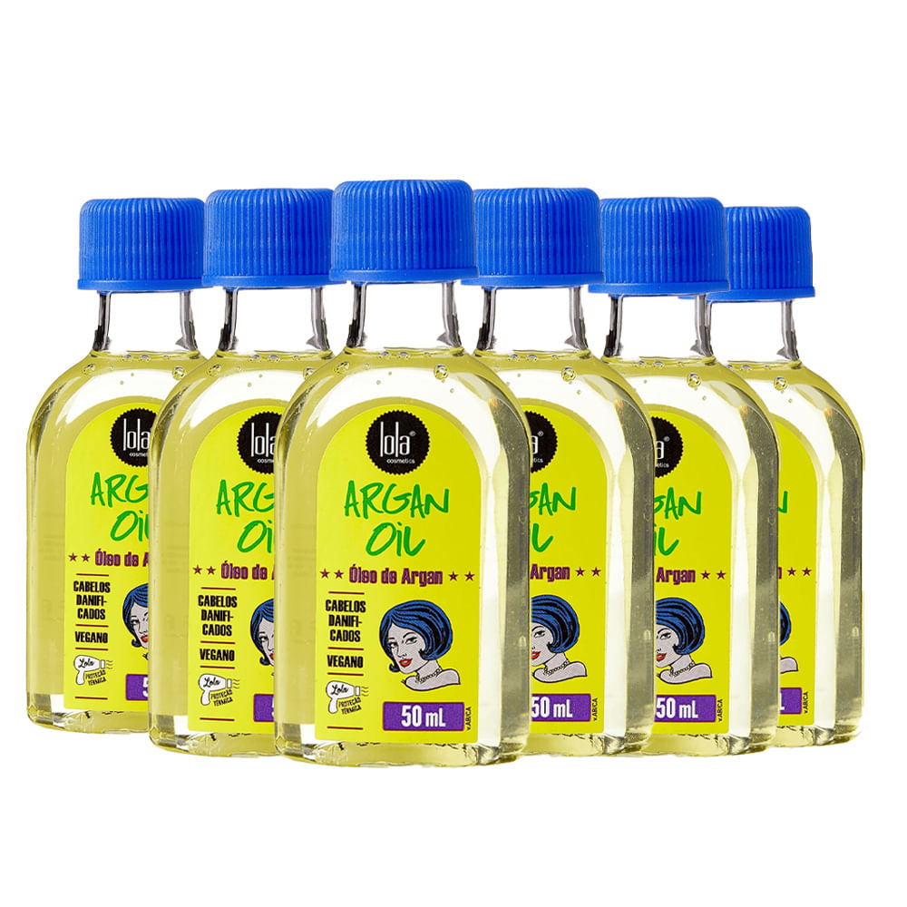 Kit 6 Óleos Capilar Lola Argan Oil 50ml em Oferta na Shopee