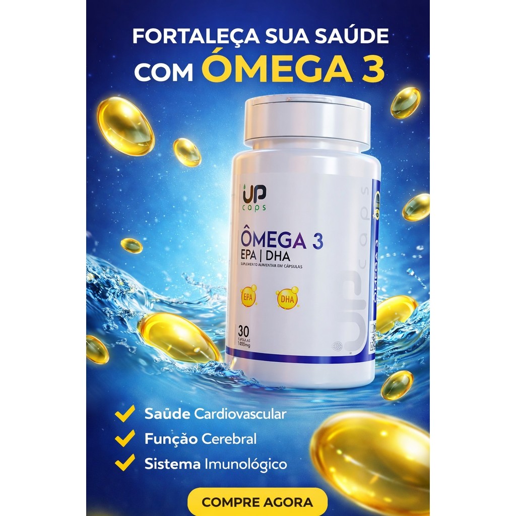 Omega 3 - 30 Cápsulas 1400mg - EPA + DHA | Oleo De Peixe | Meg3 | TG18