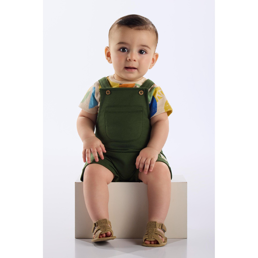 Conjunto Jardineira e Body para Bebê Up Baby