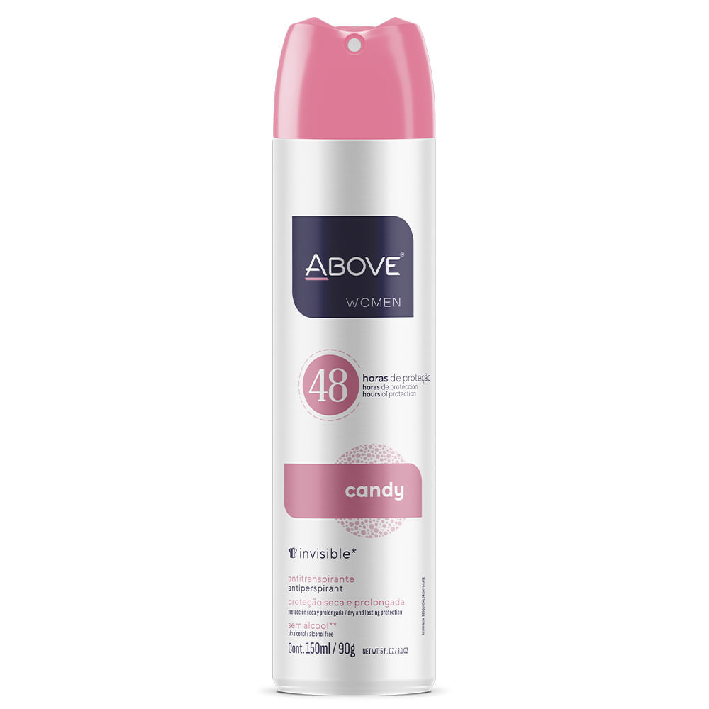 Desodorante Aerosol Above Women Candy 150ml em Oferta na Shopee