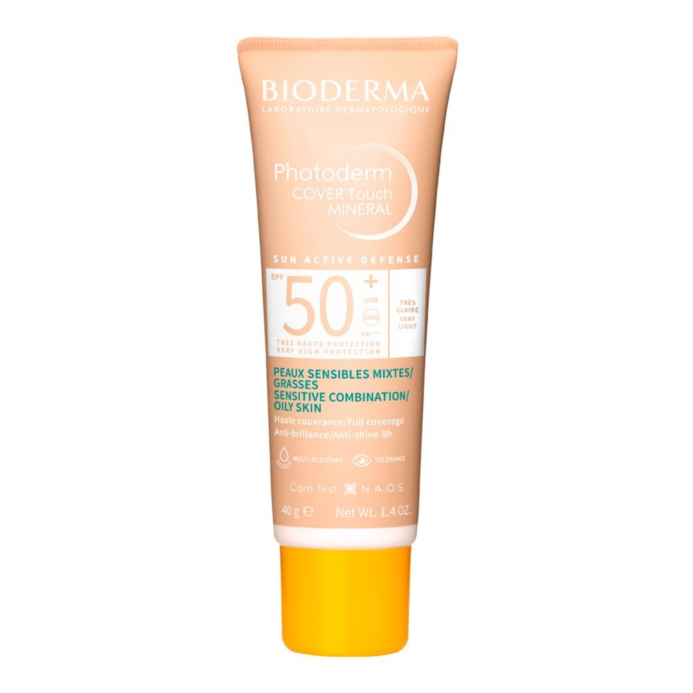 Bioderma Photoderm Cover Touch Mineral FPS 50+ Cor 1.0 Protetor Solar com Cobertura Total 40g em Oferta na Shopee