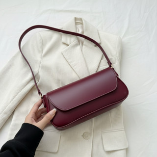 Bolsa Feminina Baguete Vinho Bordô Alça De Ombro Fina Estilosa E Casual em Oferta na Shopee