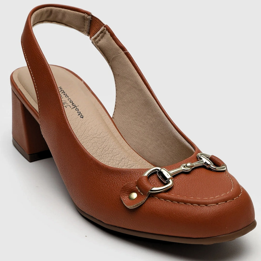 Sapato Scarpin Aberto Feminino Salto Bloco Conforto Modare 7373.116.21736
