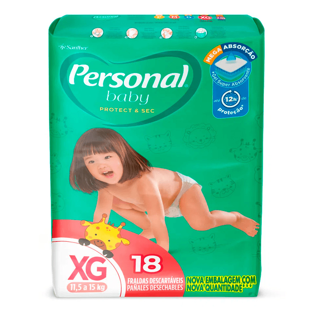Fralda Personal Soft E Protect Jumbo XG Com 18 Unidades em Oferta na Shopee