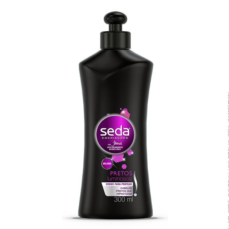 Creme Para Pentear Seda Pretos Luminosos 300ml em Oferta na Shopee