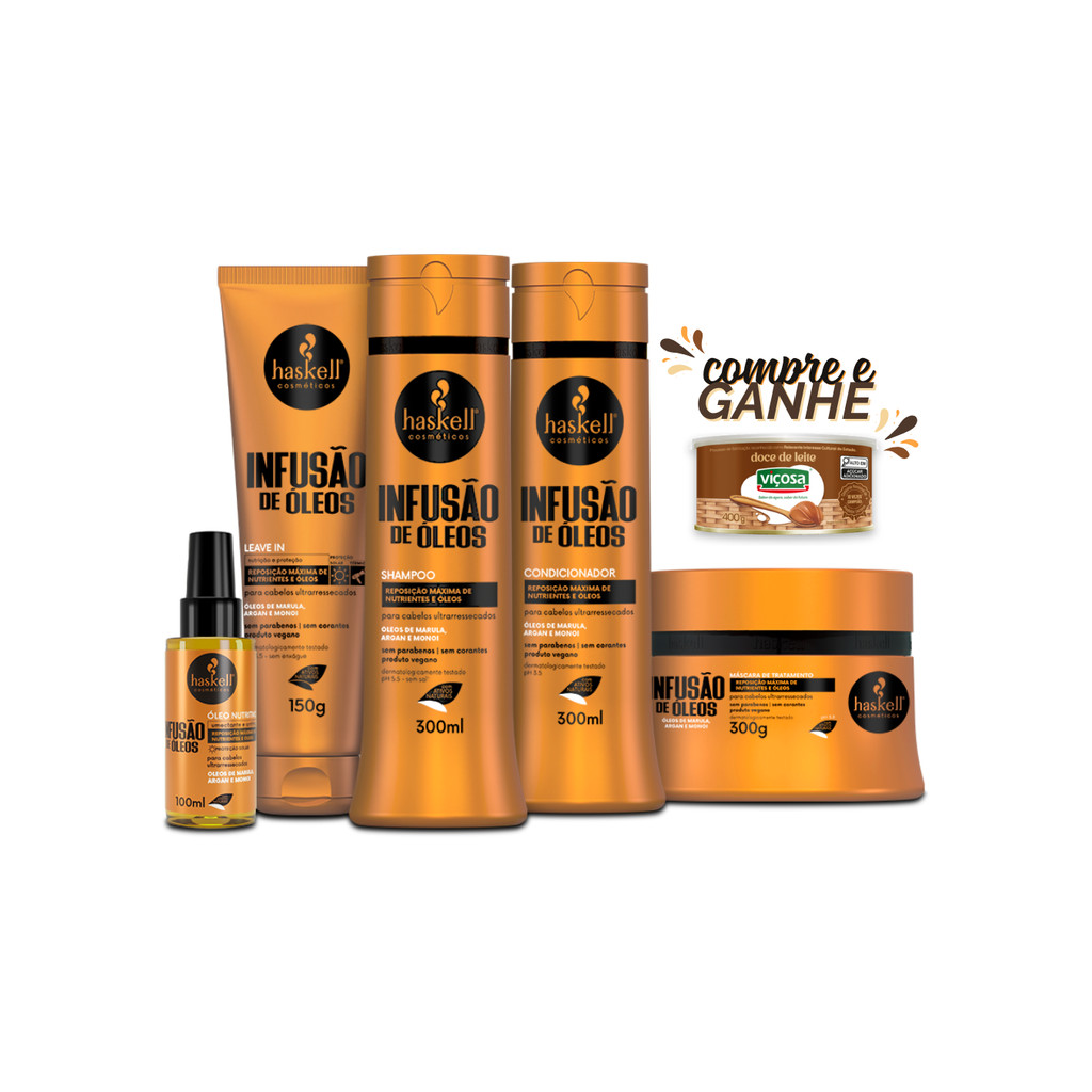 Kit Nutrição e Brilho Infusão de Óleos Haskell 300ml