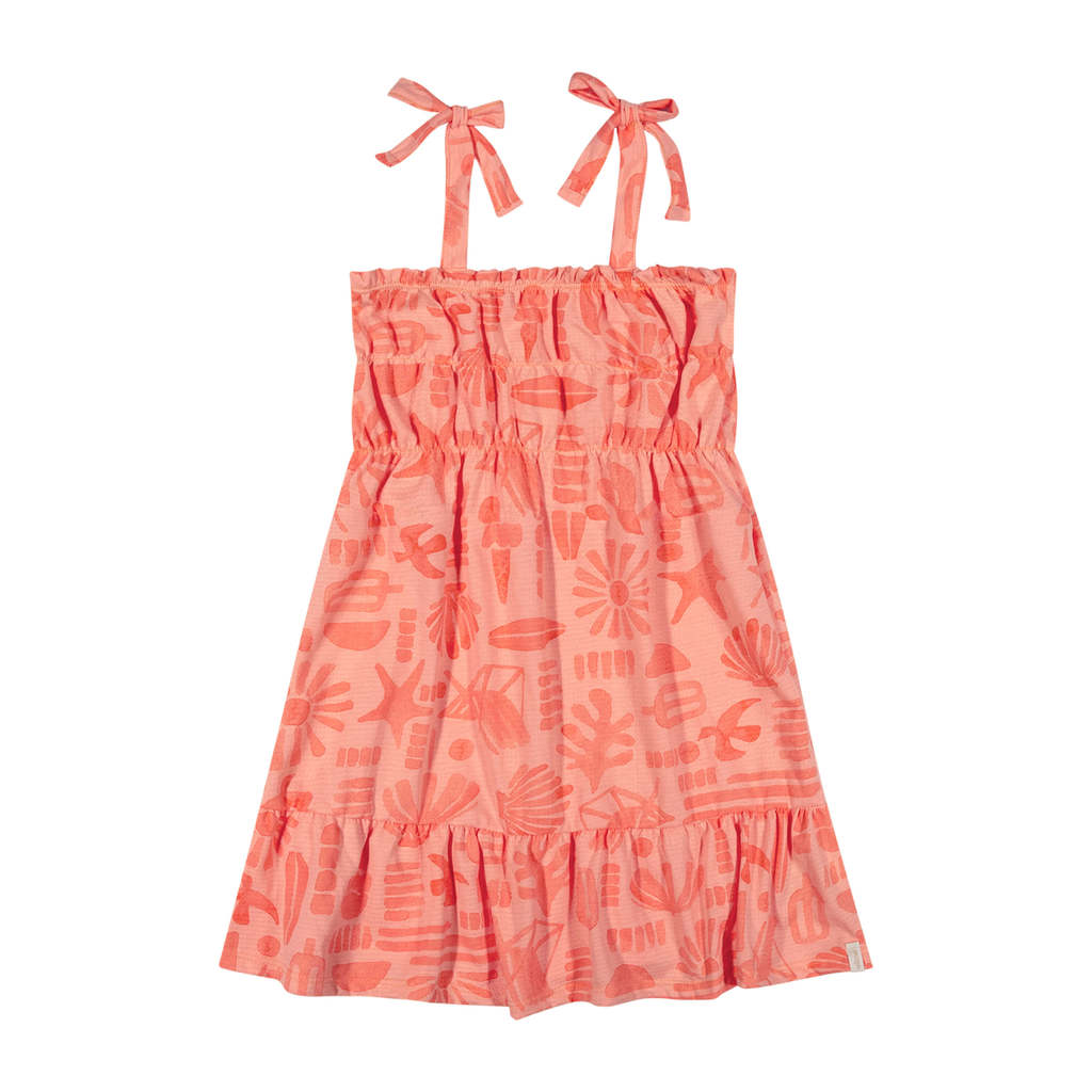 Vestido Infantil Menina Alças Com Laços Elian Laranja