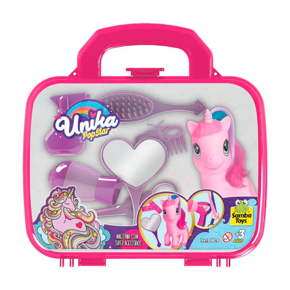 Maleta Unika Pop Star 809 Samba Toys em Oferta na Shopee