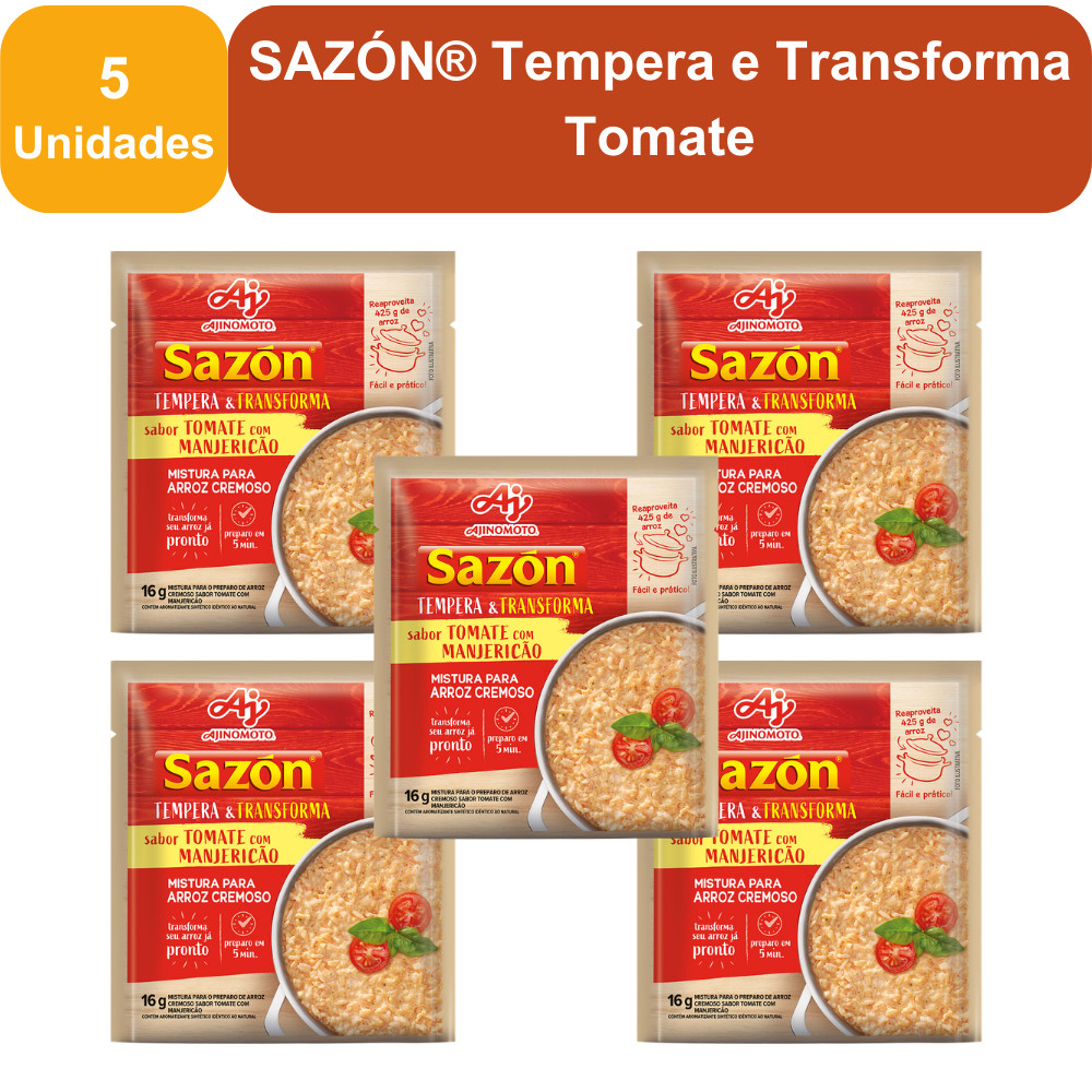 Kit 5 Unidades SAZÓN® Tempera e Transforma Tomate