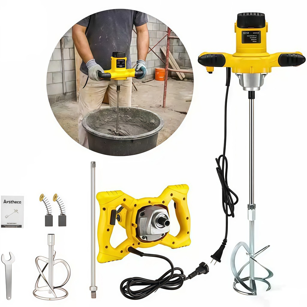 Misturador Elétrico De Argamassa Tinta Gesso Rejunte Textura Arstheco 1300W 1200rpm 110V / 220V