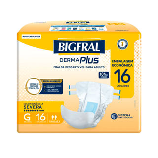 Fralda Bigfral Derma Plus Econômica G 16 Unidades em Oferta na Shopee