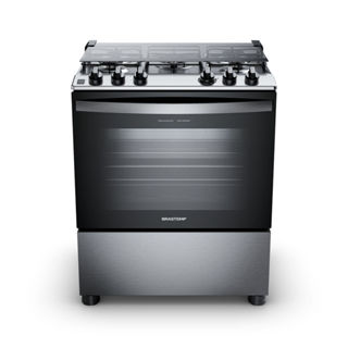 Fogão Brastemp 5 Bocas Cor Inox com Turbo Chama - BFS5GDR em Oferta na Shopee